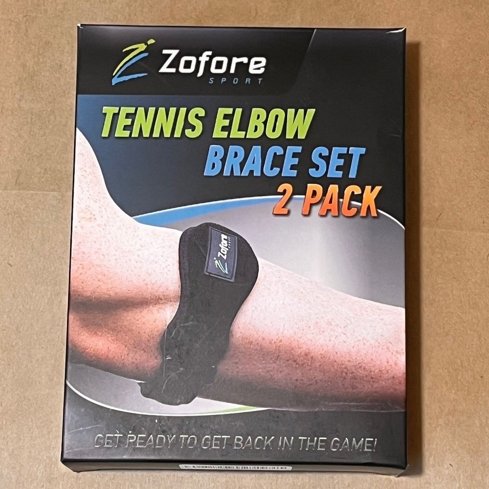 ZOFORE Sport Tennis Elbow Brace 2 Pack Compression Strap Tendonitis Support